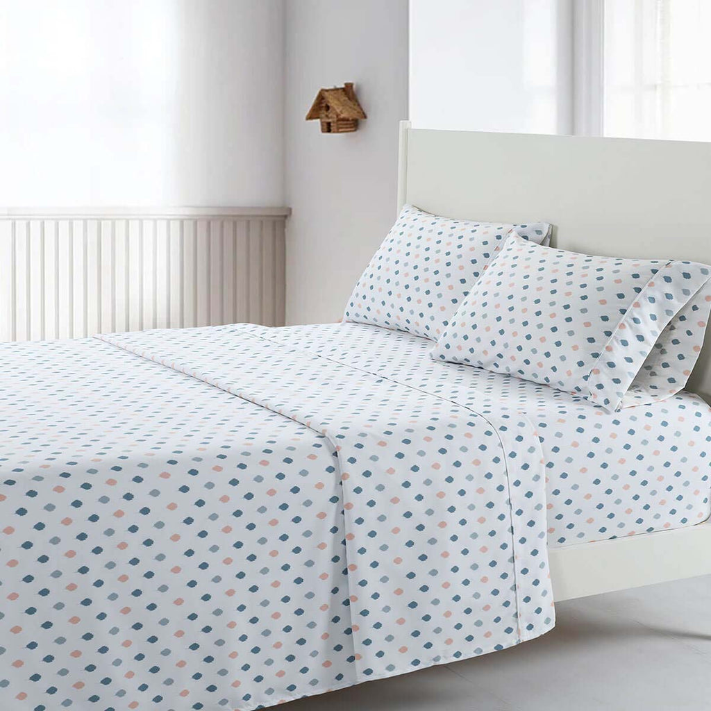 Attached Printed Heavyweight Microfiber Waterbed Sheet Sets (4 Patterns)