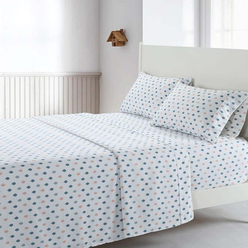 Attached Printed Heavyweight Microfiber Waterbed Sheet Sets (4 Patterns)