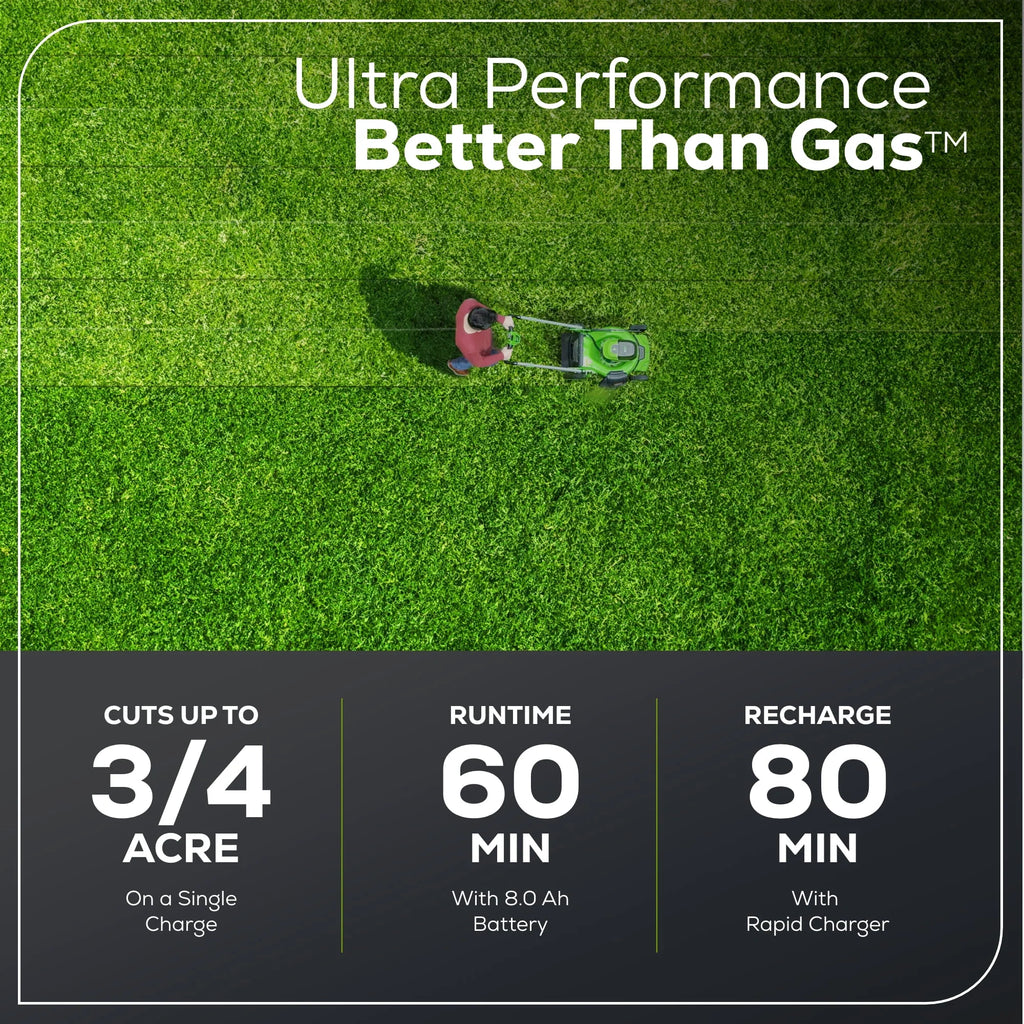 60V 21 Self Propelled Lawn Mower with 8.0 Ah Battery & Rapid Charger C462867