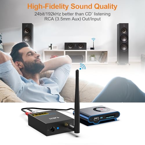 2.4Ghz Wireless Audio Transmitter Receiver with RCA Out/Input Y191
