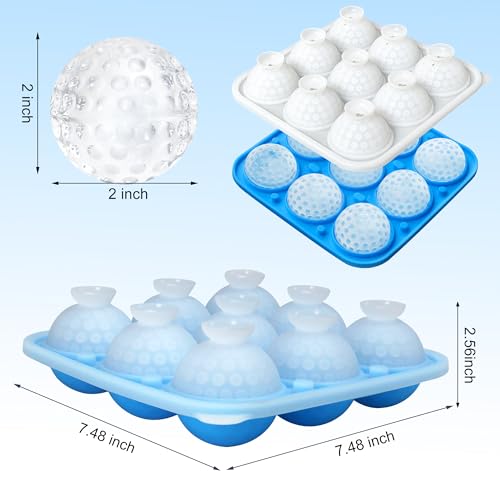 9-Cavity 3D Golf Ball Silicone Molds with Lid N4552