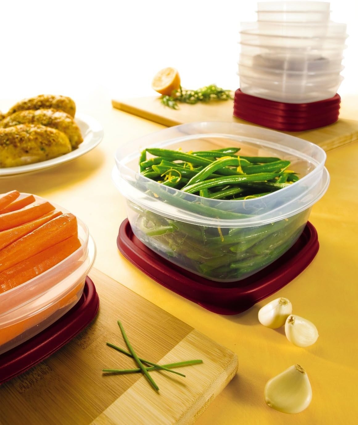 42 Piece Red Food Storage Containers J143774