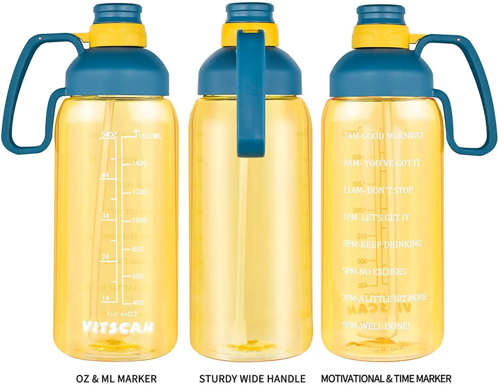 64 oz Leakproof BPA Free Water Bottle with Straw I882734