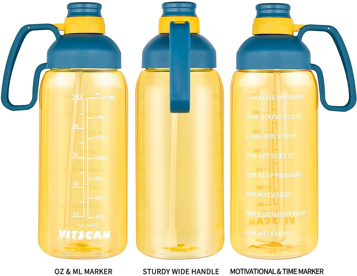 64 oz Leakproof BPA Free Water Bottle with Straw I882734