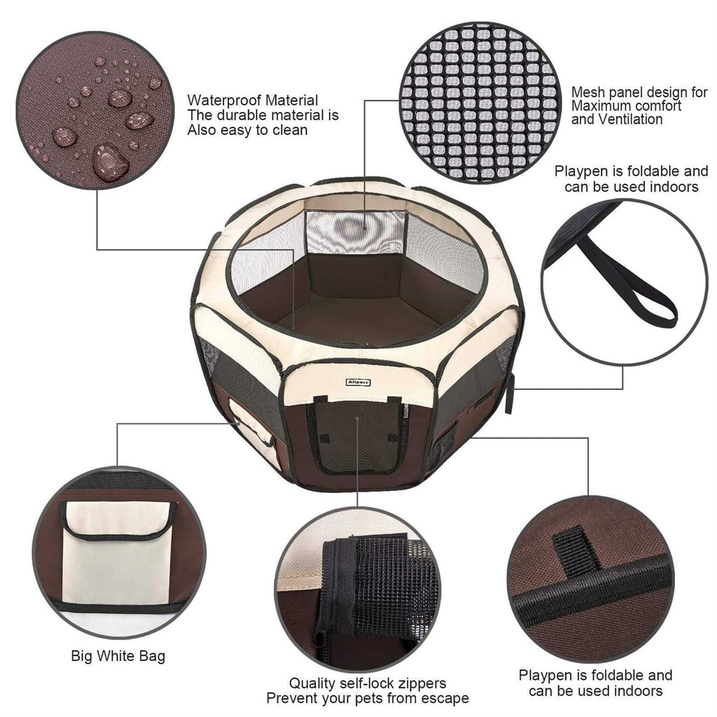Portable Pet Playpen Foldable Exercise Pen R2837
