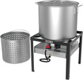 80Qt Seafood Boil Pot with Propane Burner and Basket I9808