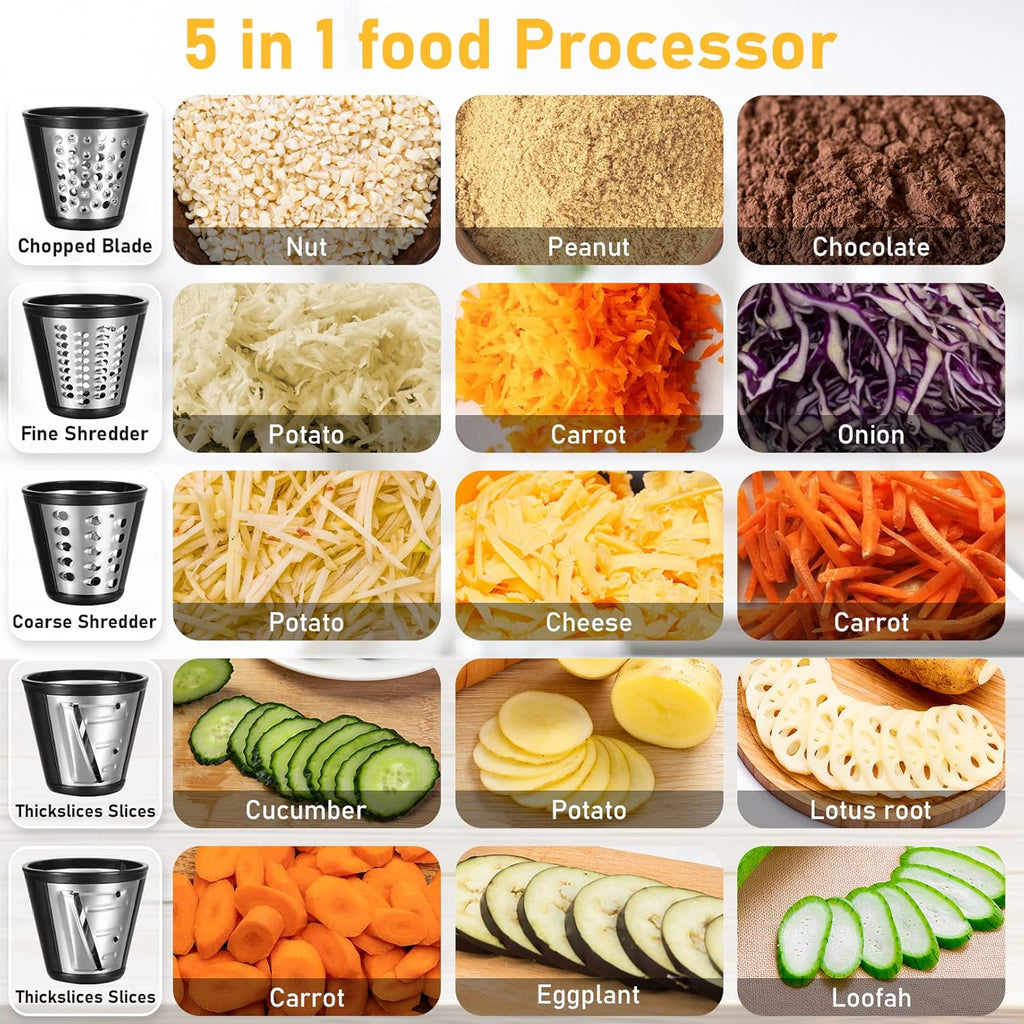 5 in 1 Electric Cheese Grater Vegetable Slicer 150W Y92970