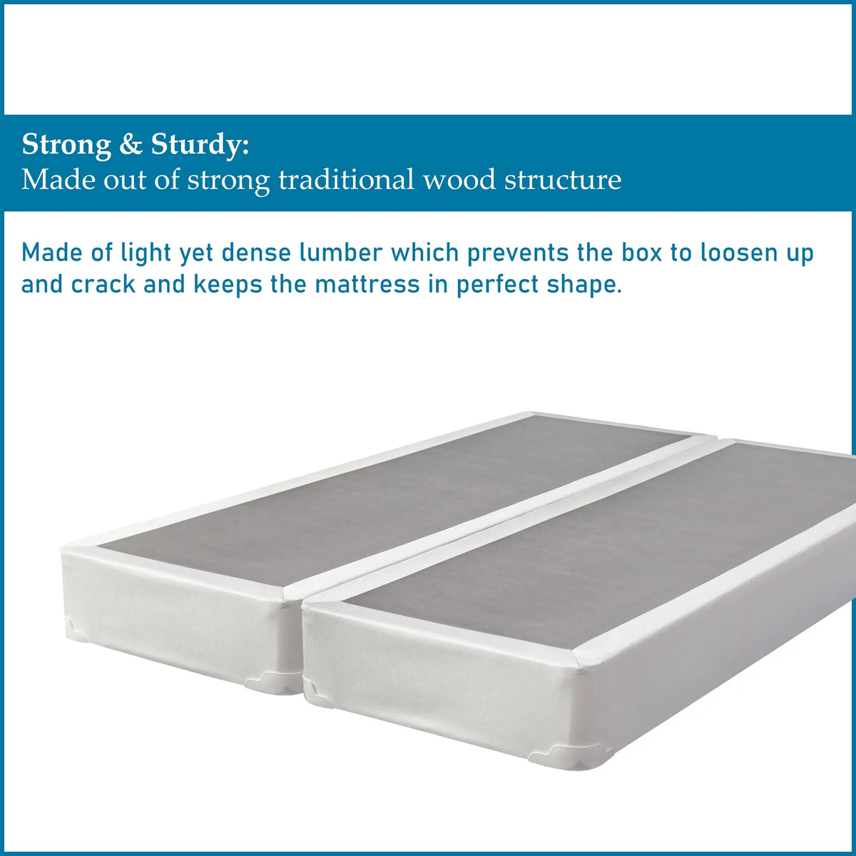 8” Split Fully Assembled Box Spring for Mattress, Queen K779