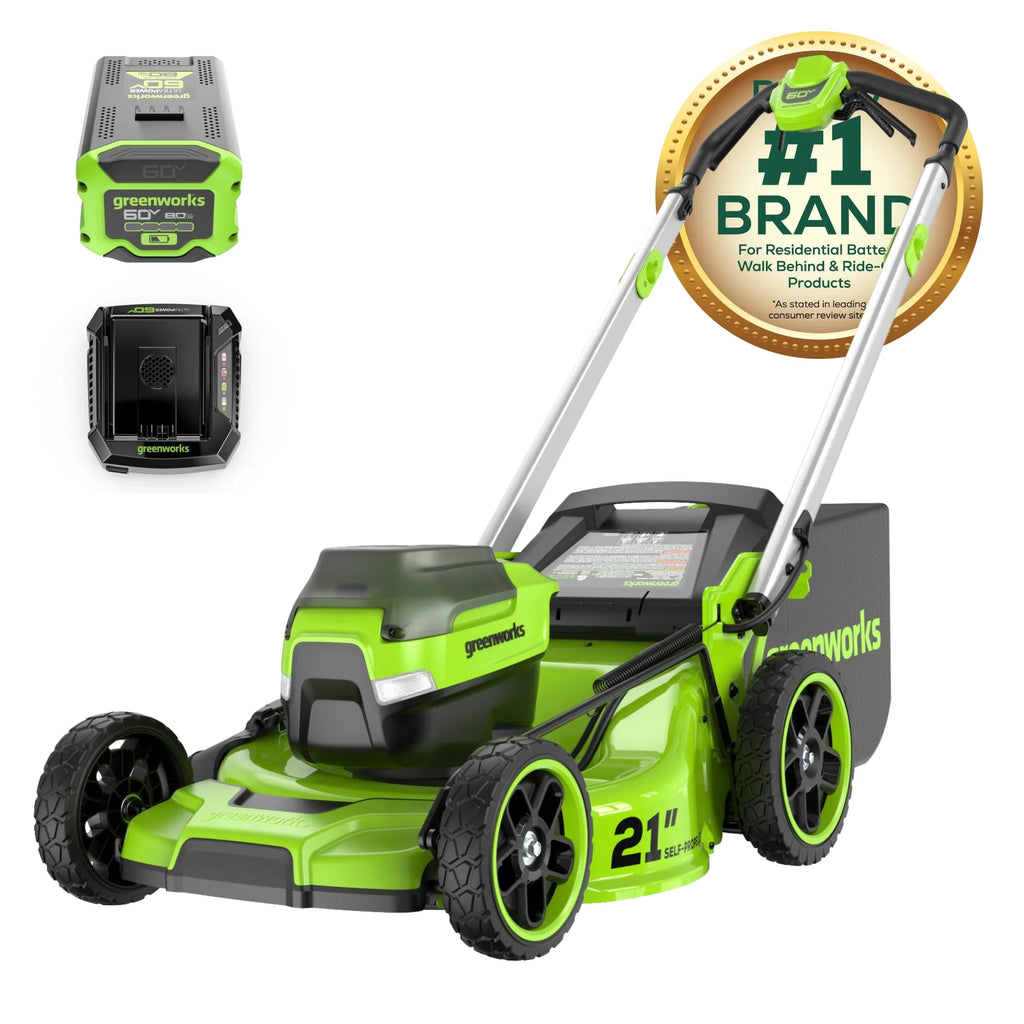 60V 21 Self Propelled Lawn Mower with 8.0 Ah Battery & Rapid Charger C462867