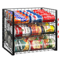 3-Tier Black Stackable Can Rack Organizer H832