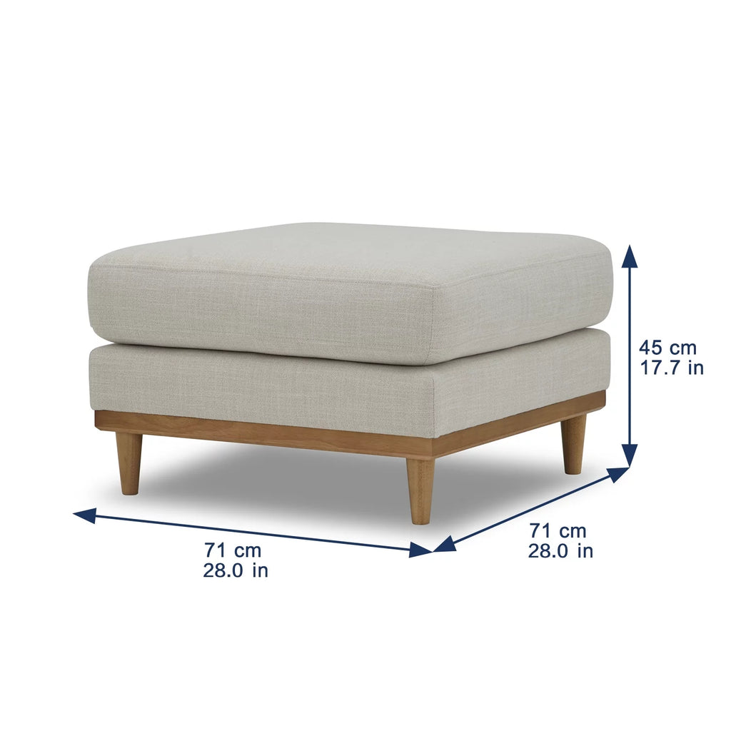 Light Honey Wood Frame Ottoman U93259