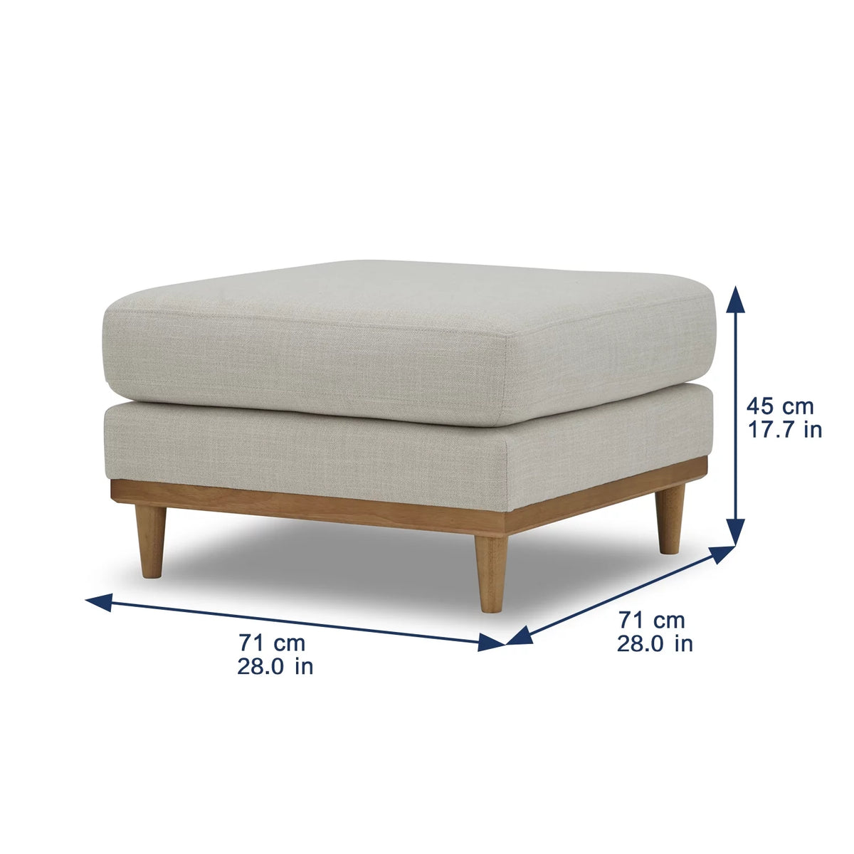 Light Honey Wood Frame Ottoman U93259