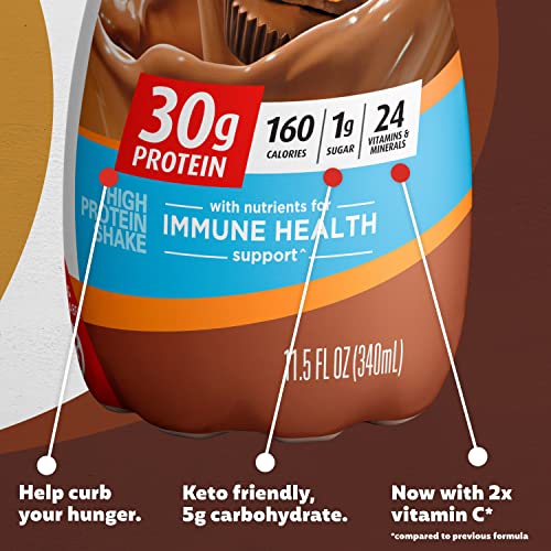 Chocolate Protein Shake, 30g Protein, 11.5 fl oz (Pack of 12) V6284