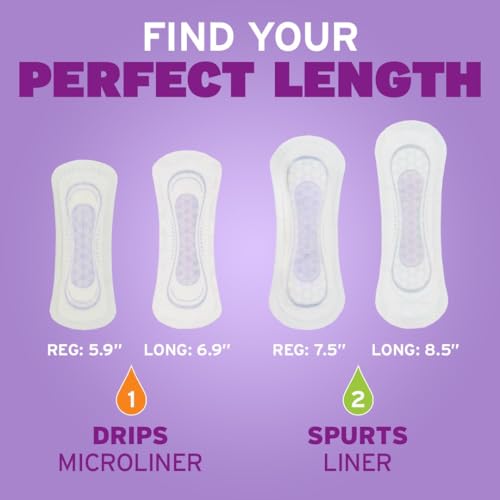 264 Count Long Length Incontinence Panty Liners B385458