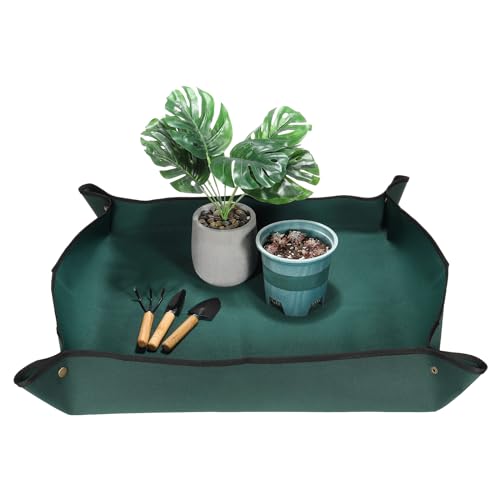 39.4" x 29.5" Waterproof Plant Repotting Mat with Garden Tools E73393