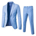 Men’s Blazer Set Slim 2 Piece Suit Set Plus Size Suit Jacket and Dress Pants Sets Q510