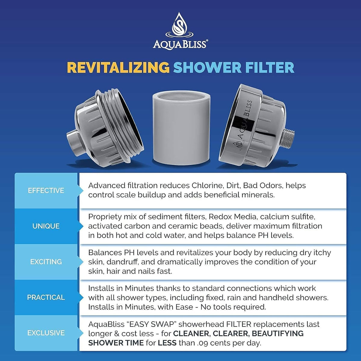 Shower Filter with 2 Filter Cartridges Z829