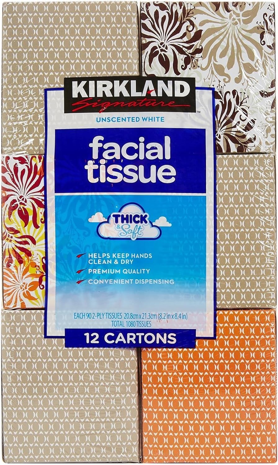 Facial Tissue, 2-Ply, 90 ct, 12 pk Q684