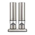 Rechargeable Electric Salt & Pepper Mill Set in Brushed Stainless Steel T858