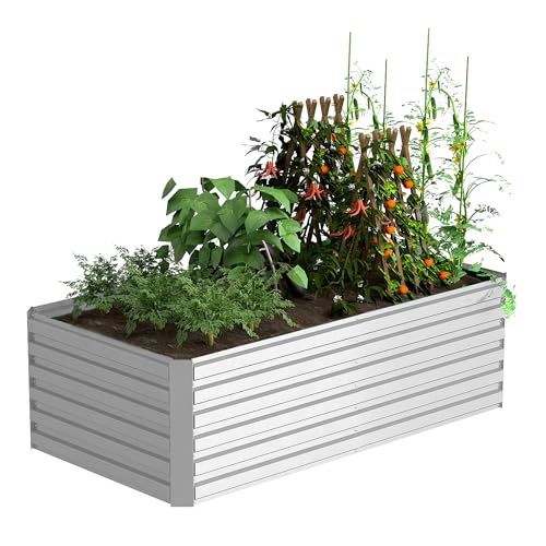 2pcs 8x4x2ft Galvanized Raised Garden Bed G77949