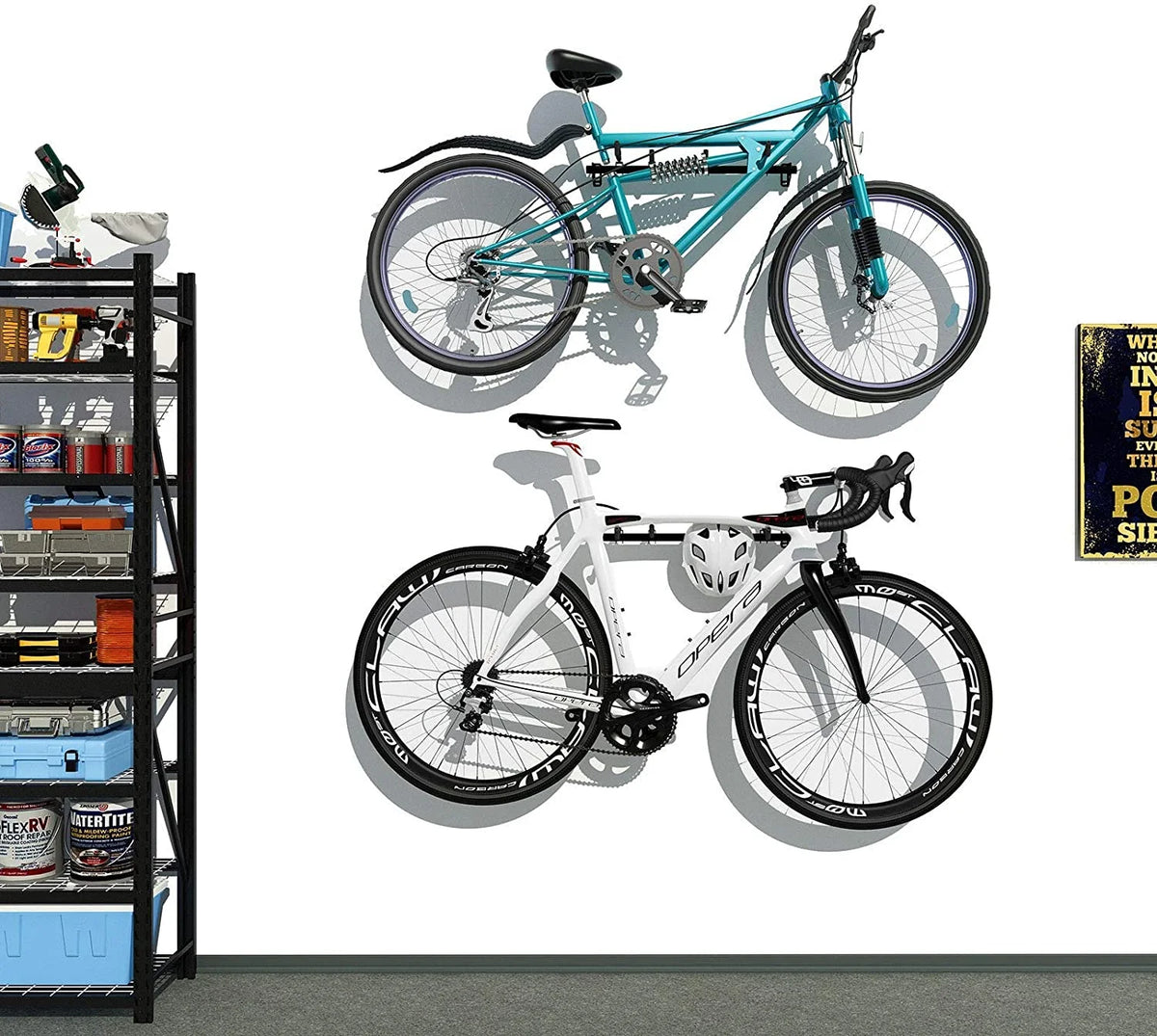 Heavy-Duty Wall Mount 6-Bike Storage Rack B2994