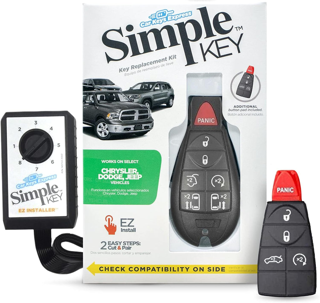 Key Fob and Key Programmer with Interchangeable 4 Button Keypads W95103