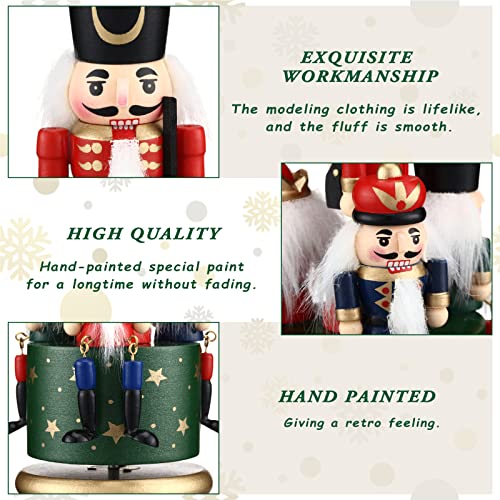 Nutcracker Music Box Wooden Nutcracker Soldier Toy Handmade Nutcracker Figures Christmas Nutcrackers Soldiers Wind up Musical Box Clockwork Christmas Music Box X6870