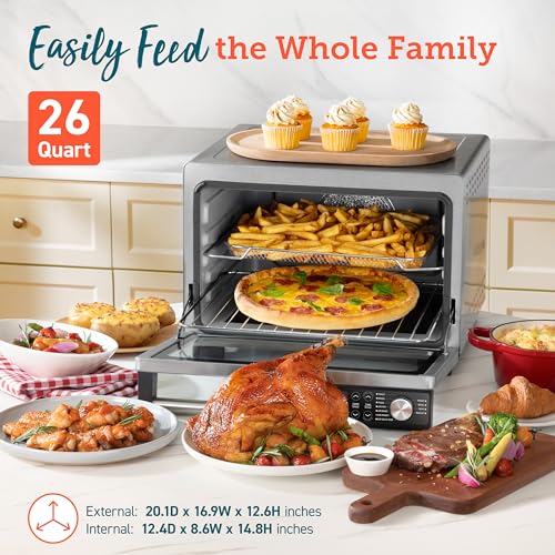 13-in-1 26-Quart Ceramic Air Fryer Toaster Oven Combo V27499