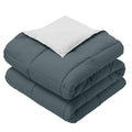Reversible Lightweight Plush Down Alternative Throw / Home & Travel Blanket
