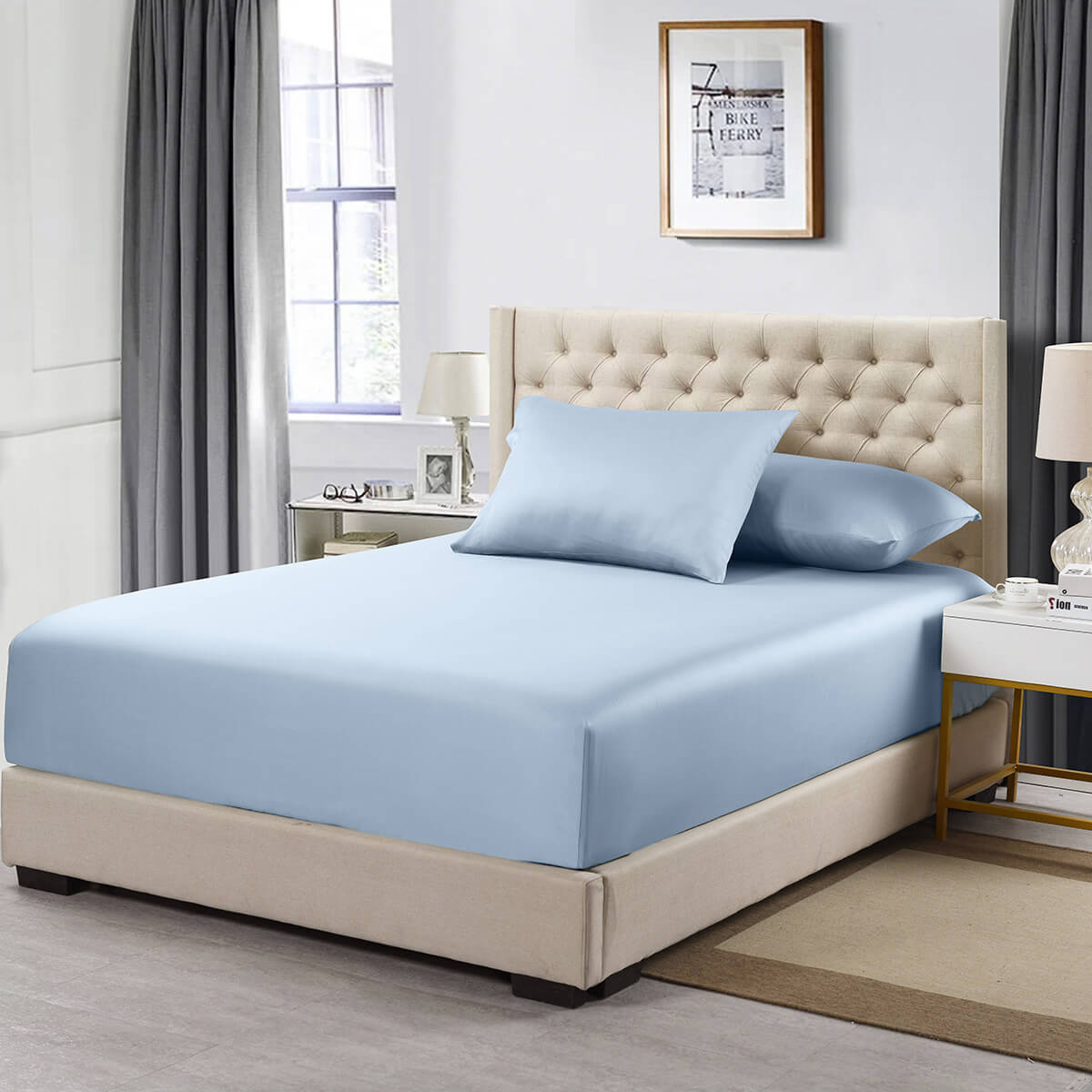 Percale Extra Deep Fitted (22 Inches) Fitted Sheet Only