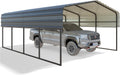 12'x20' Heavy Duty Metal Carport with Galvanized Steel Roof Y50168