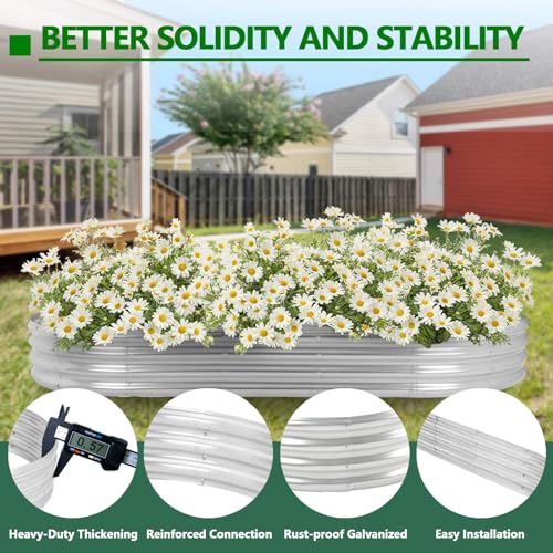 8x4x1 FT Galvanized Metal Raised Garden Bed C18377