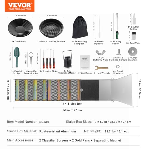 23 PCS Folding Aluminum Alloy Gold Prospecting Kit I538