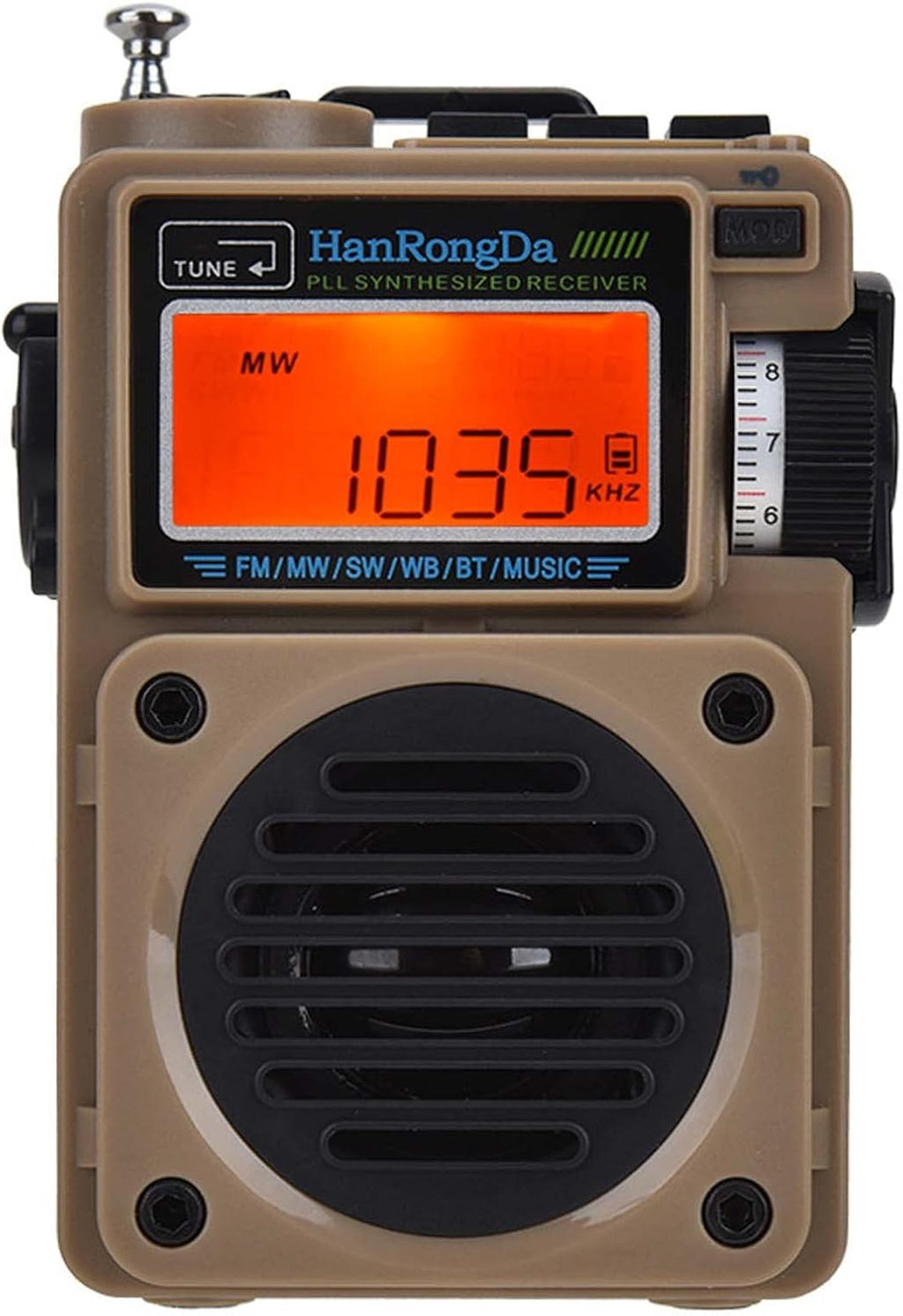 Desert Portable Shortwave Radio FM MW SW WB Receiver with Bluetooth Speaker H2870