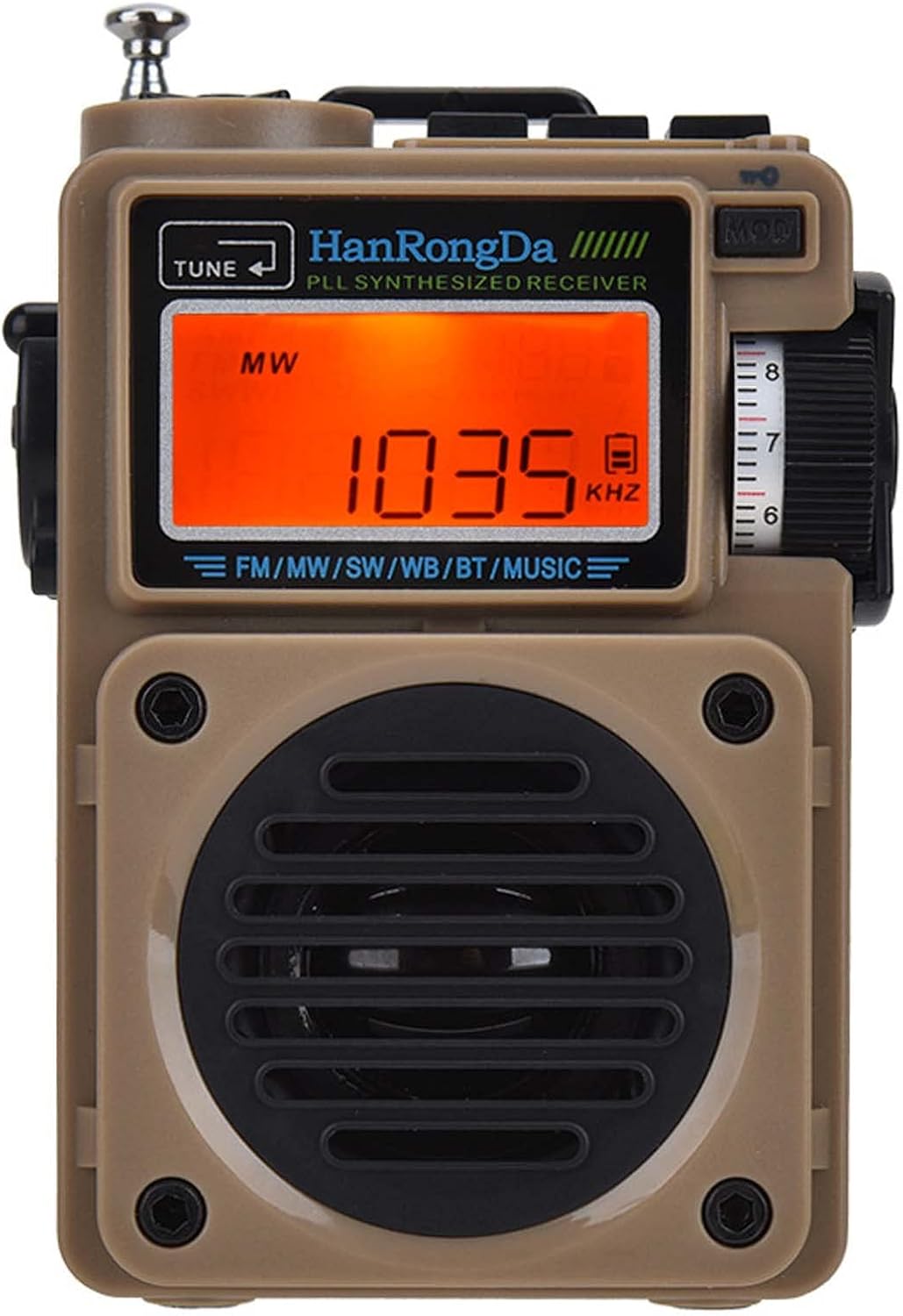 Desert Portable Shortwave Radio FM MW SW WB Receiver with Bluetooth Speaker H2870