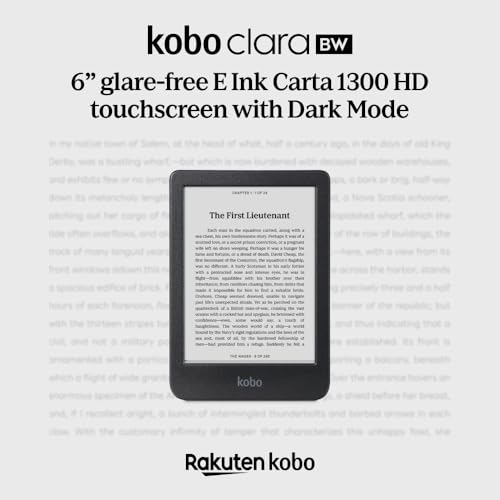 Black 6" Glare-Free Touchscreen eReader with 16GB Storage H38275