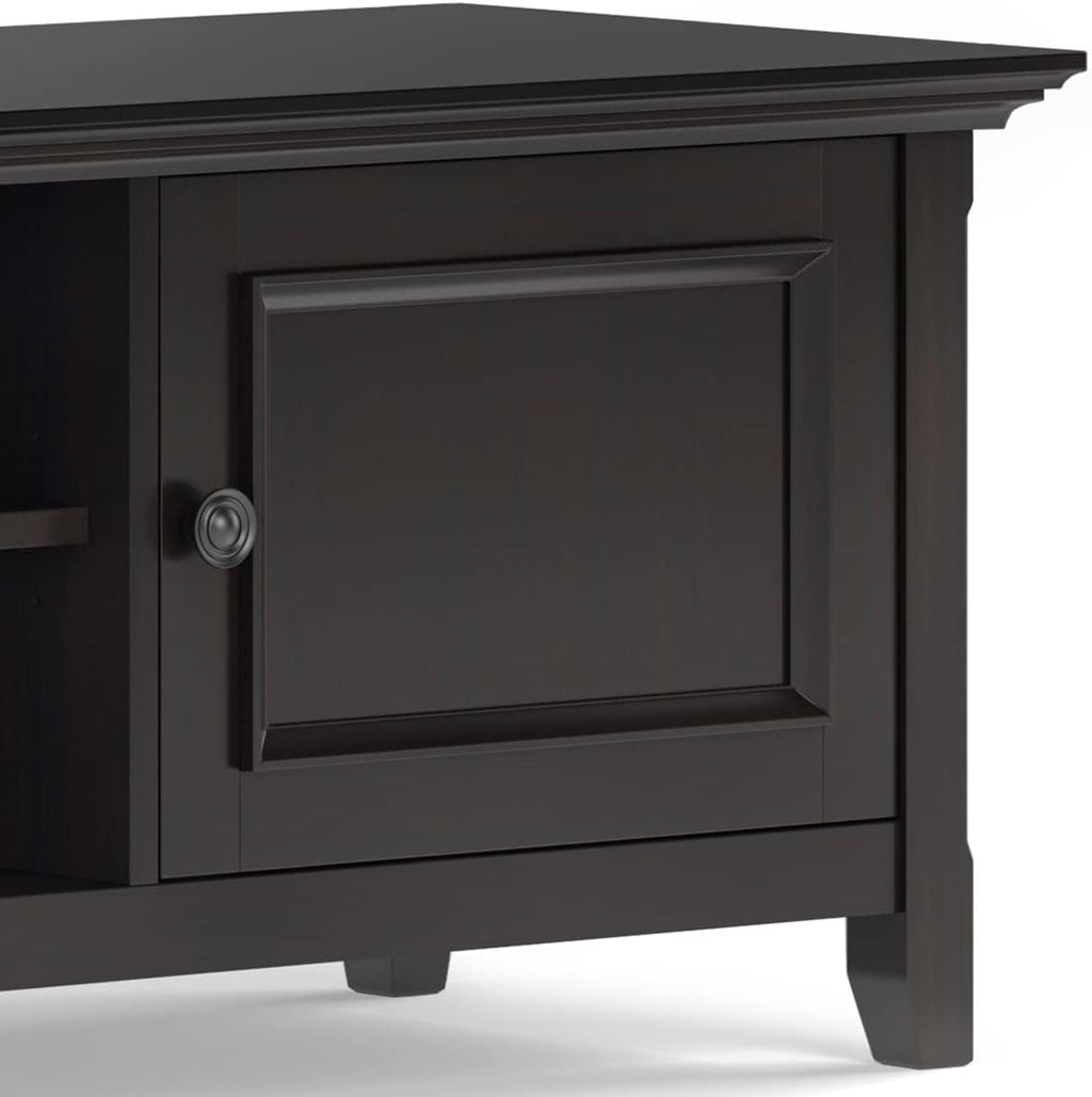 72 inch Solid Wood Media Stand, Hickory Brown R99664