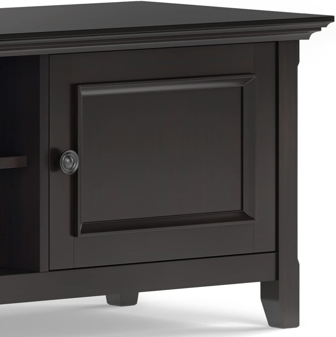 72 inch Solid Wood Media Stand, Hickory Brown R99664