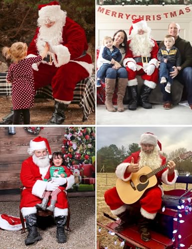 11pcs Red Deluxe Santa Claus Costume Suit Set Y5562
