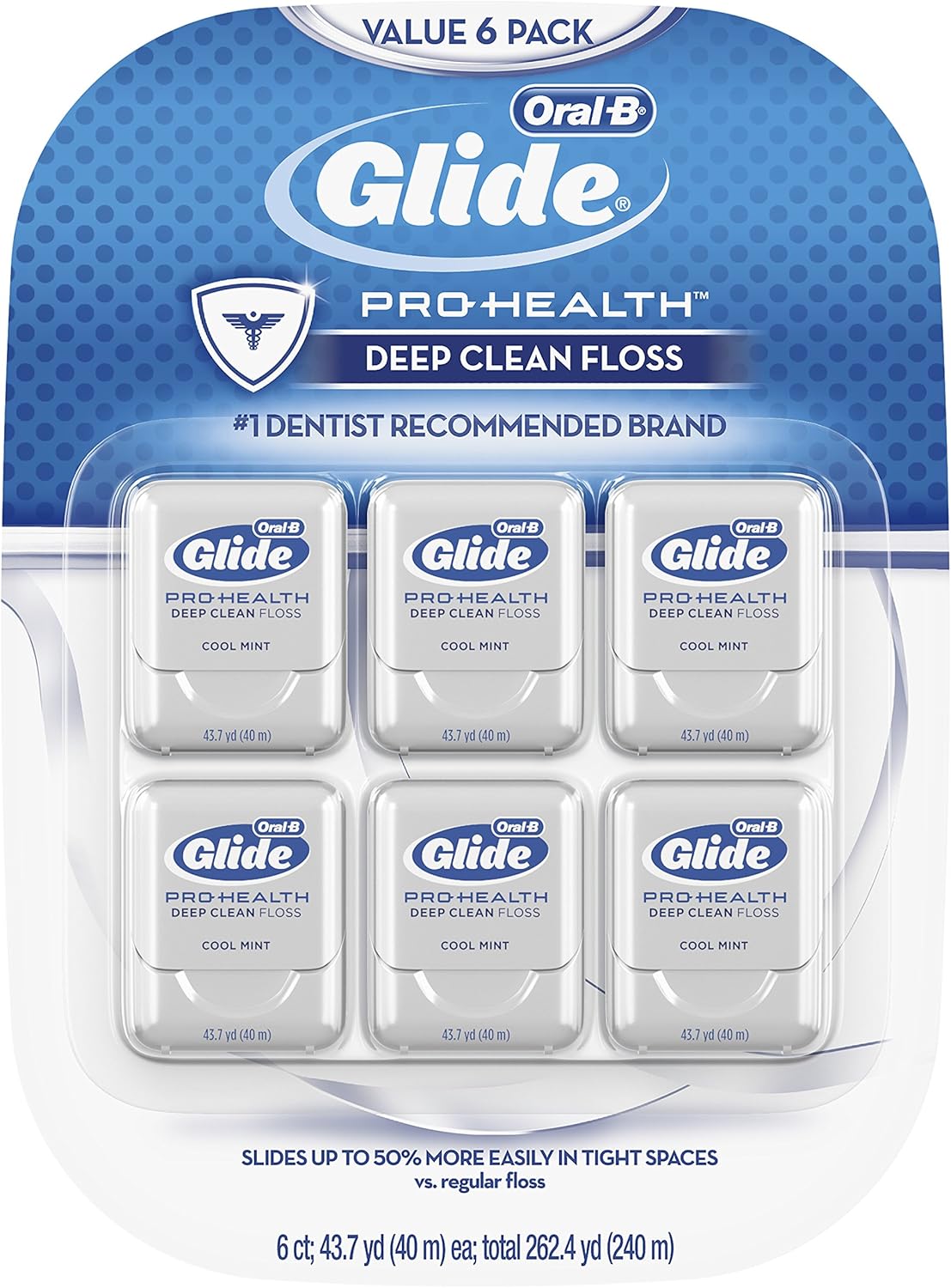 Dental Floss, Mint, 40m, Pack of 6 O946
