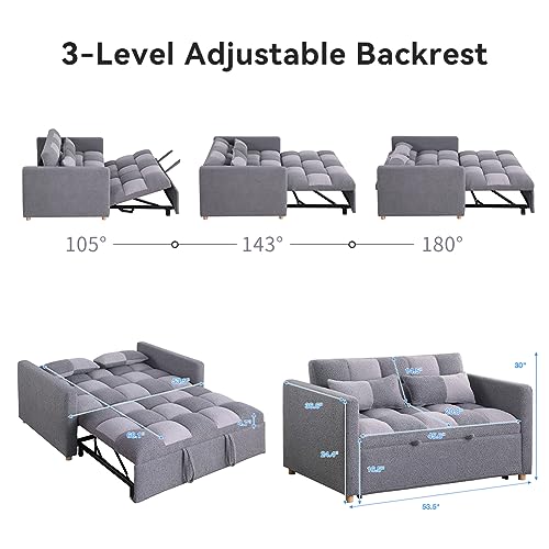 3 in 1 Velvet Pull Out Sleeper Sofa Bed F3643