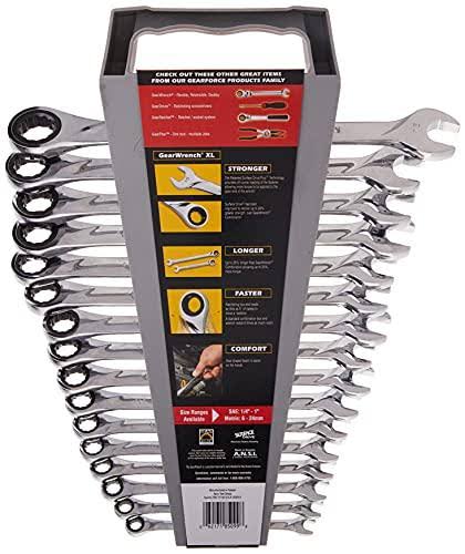 16 Piece Metric Ratcheting Combination Wrench Set E490