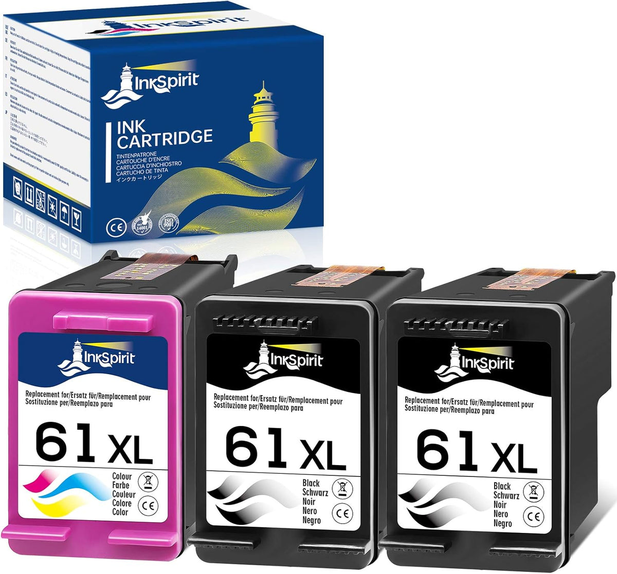 Black and Color Remanufactured Ink Cartridge 3 Pack O113