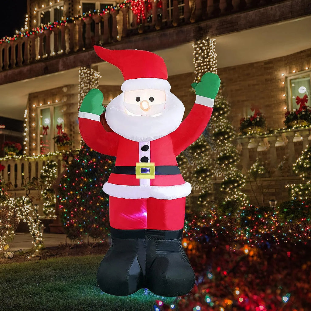 6Ft Christmas Inflatable Santa Claus with LED Lights B9356