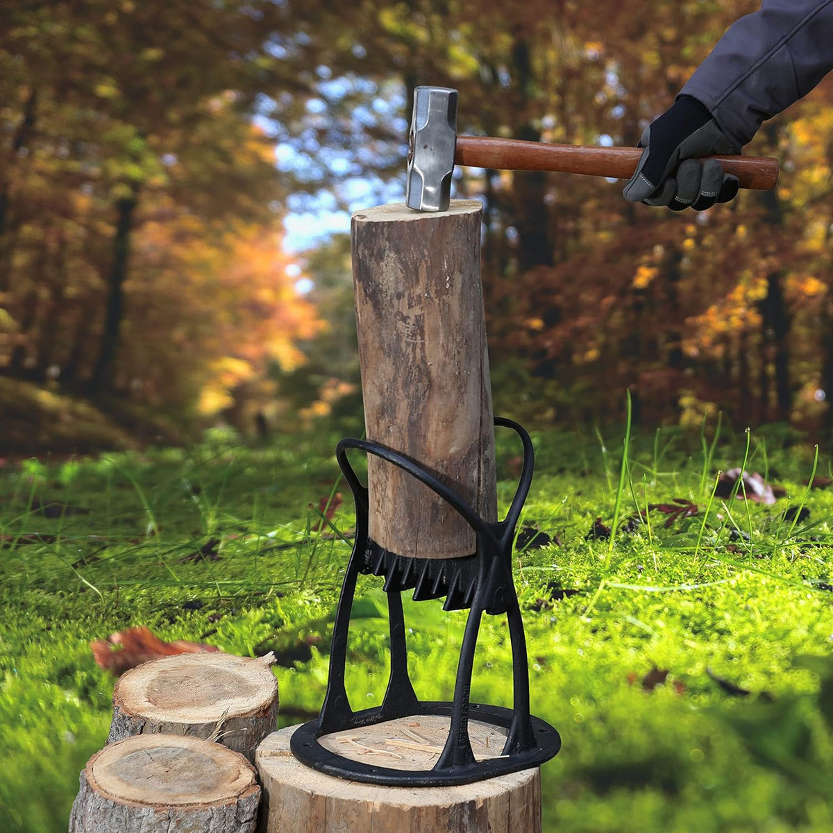 Manual Log Splitter Wedge Made from CAST Steel Pack of 2 Y2827