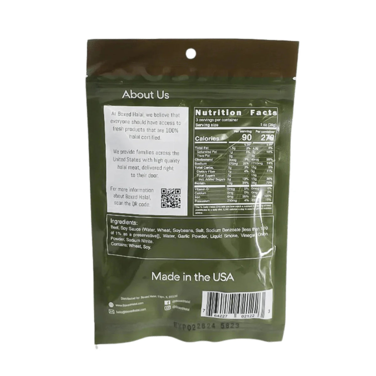 3 Pack 3 Oz. Grass-Fed Beef Jerky Strips J68176