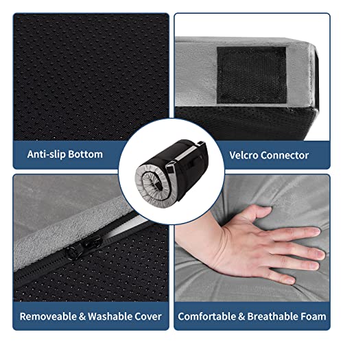 Twin Memory Foam Camping Mattress Pad with Waterproof Cover C415