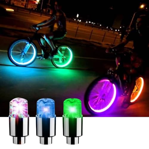 6 Pcs LED Car Wheel Valve Dust Cap Lights J732750