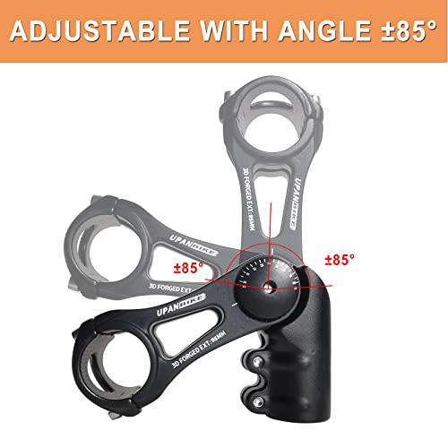 130 Degree Adjustable Bicycle Stem 75mm 90mm 130mm Handlebar Stem Riser for 31.8mm Handlebars J302321