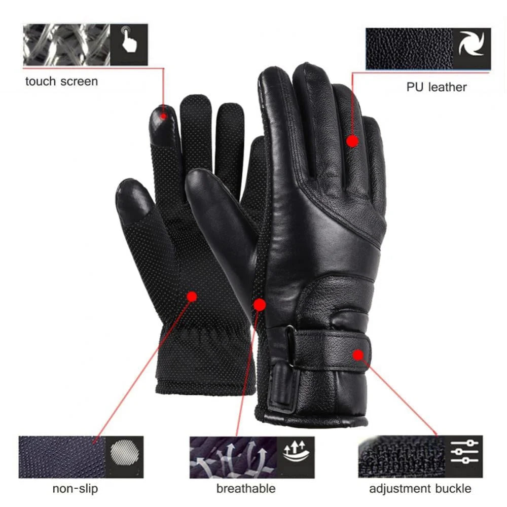 USB 3 Mode Heated Waterproof Touchscreen Gloves H996